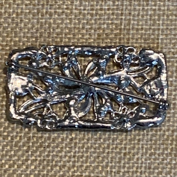 Vintage hobnail filigree brooch - Picture 5 of 6